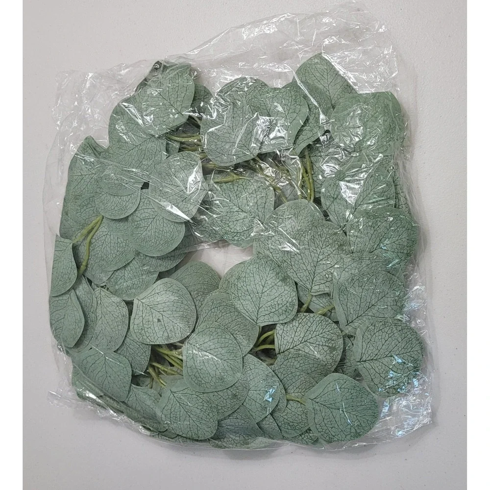 Unbranded Artificial Eucalyptus Garland 5pk Sage Green New Silver Dollar Leaves